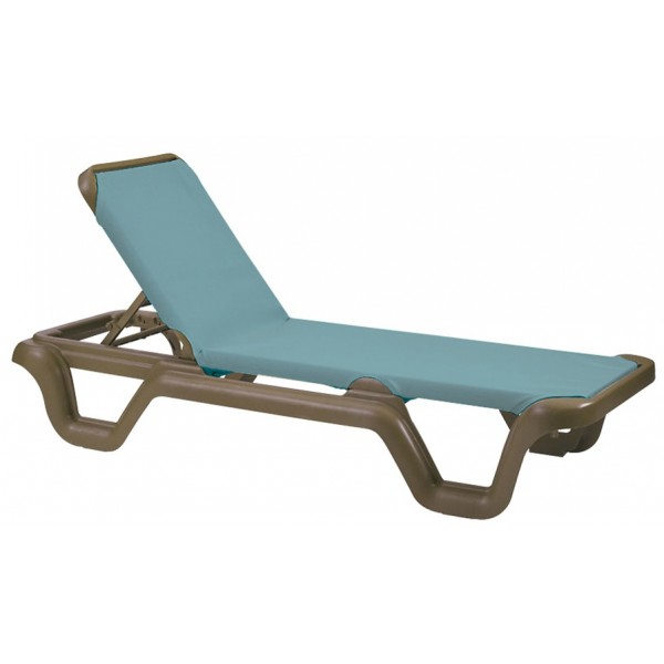 Restaurant Hospitality Poolside Furniture Restaurant Hospitality Poolside Furniture Marina Chaise Lounge Without Arms - Bronze Mist Frame